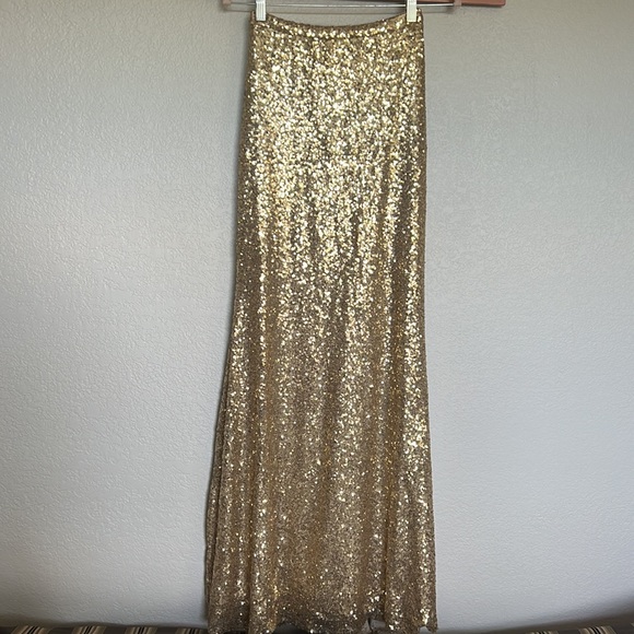 Gold sequin mermaid skirt size 0 - Picture 8 of 12